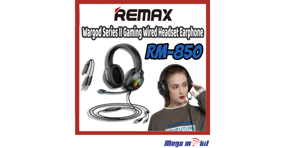 Slusalki za kompjuter REMAX War God II RM-850 so mikrofon black ...