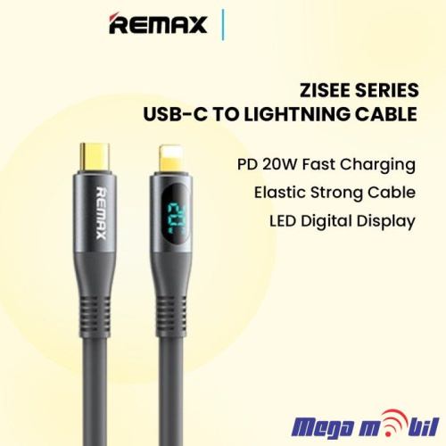 Data Kabel iPhone PD FAST REMAX Zisee RC-C031 20W grey
