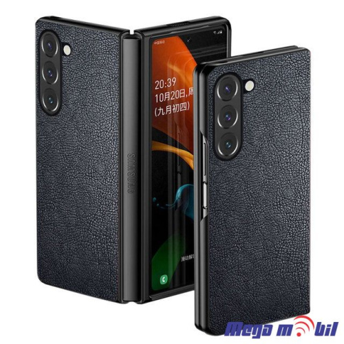 Futrola Samsung Galaxy Z Fold 5 Leather black (predna i zadna)