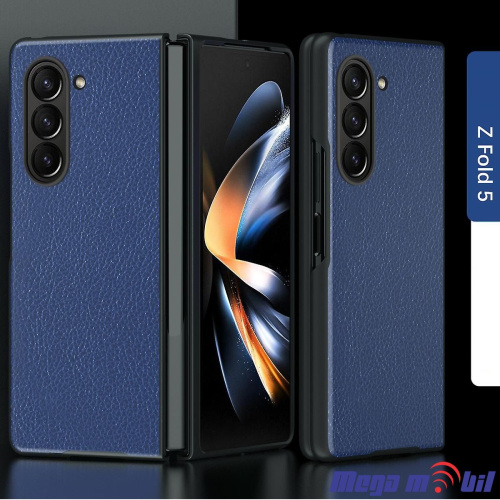 Futrola Samsung Galaxy Z Fold 5 Leather blue (predna i zadna)