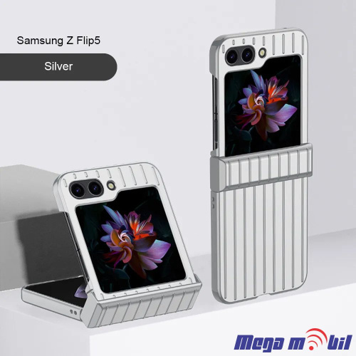 Futrola Samsung Galaxy Z Flip 5 Carriage Pattern silver