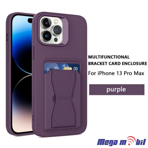 Futrola iPhone 15 Silicon Pocket purple