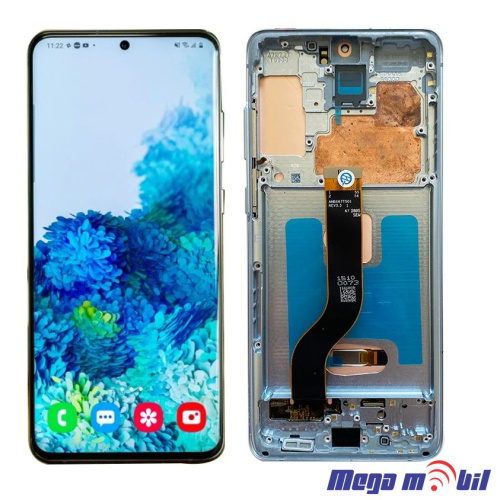 Ekran Samsung G985 S20 plus komplet Light Blue SOFT OLED