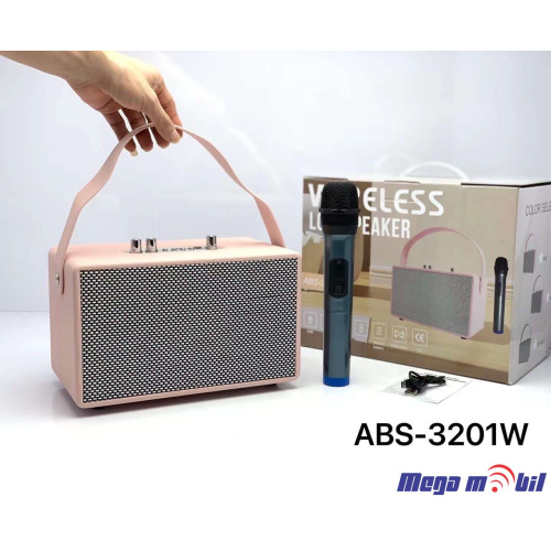 Zvucnik Bluetooth ABS-3201W Karaoke Pink