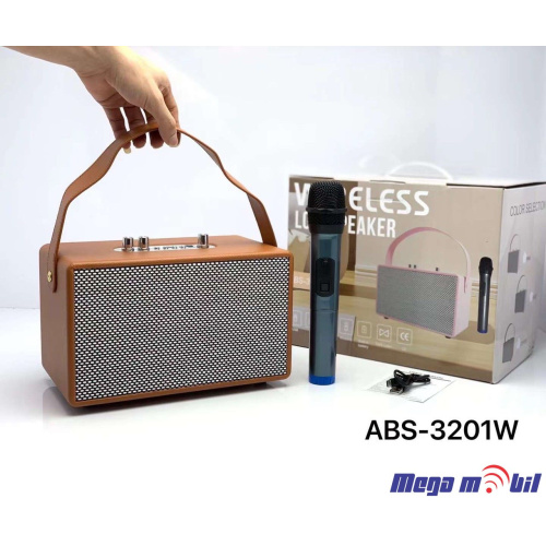 Zvucnik Bluetooth ABS-3201W Karaoke Brown