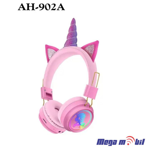 Slusalki Bluetooth Unicorn AH-902A pink