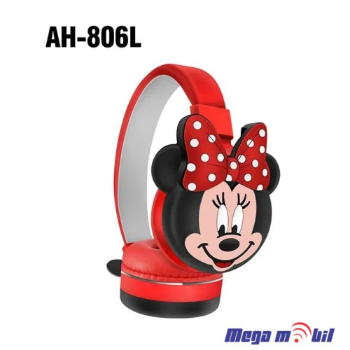 Slusalki Bluetooth Minnie AH-806L red