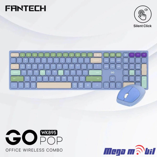 Tastatura Fantech GO WK895 Wireless Combo blue