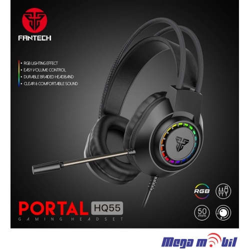 Slusalki Fantech Gaming HQ55 Portal black