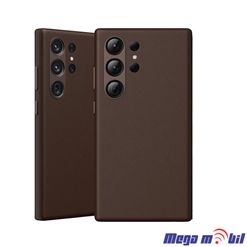 Futrola Samsung S24 Ultra Alu Leather dark brown