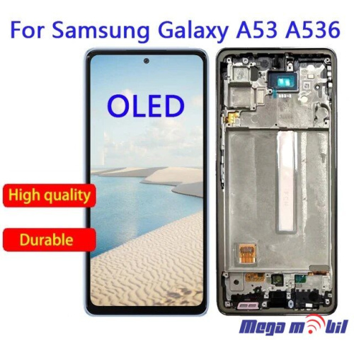 Ekran Samsung A536B/ A53 5G SO RAMKA black OLED