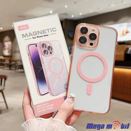 Futrola iPhone 15 Magnetic pink