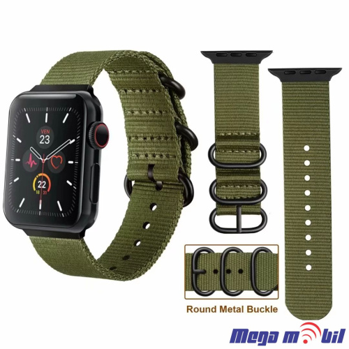 Remce za Smart Watch Apple Three Buckles 42/44mm army green