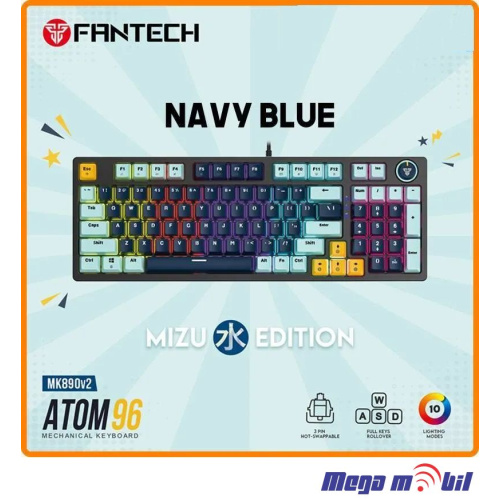 Tastatura Fantech Gaming Mechanical Atom96 MK890V2 Navy (red switch)