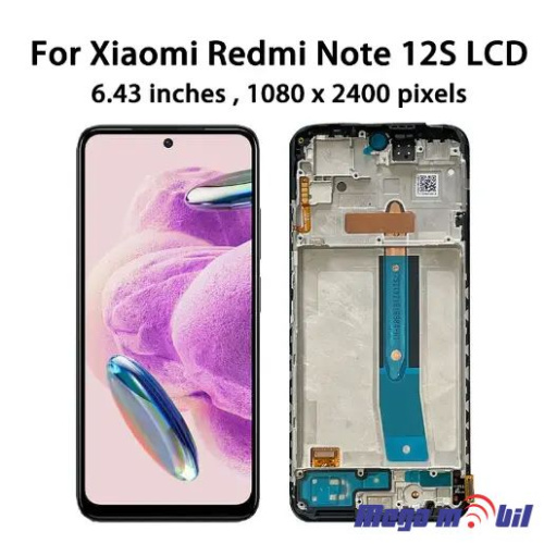 Ekran Xiaomi RedMi Note 12S black full org AMOLED so ramka