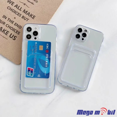 Futrola iPhone 14 Silicon Pocket transparent