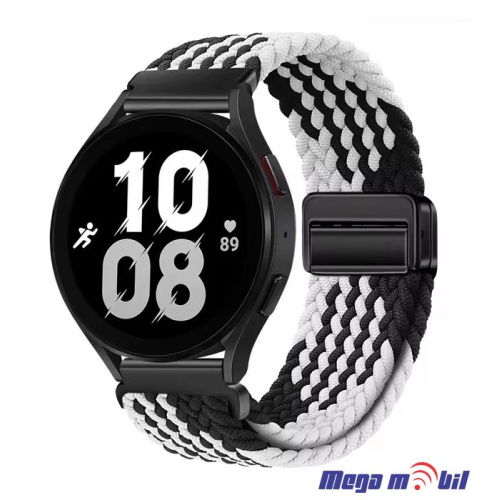 Remce za Smart Watch Nylon 20mm black/white