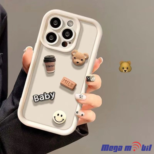 Futrola iPhone 15 Pro Max Teddy Fashion white