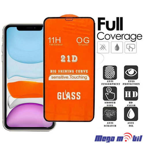 Tempered glass za iPhone 16 Pro 21D black