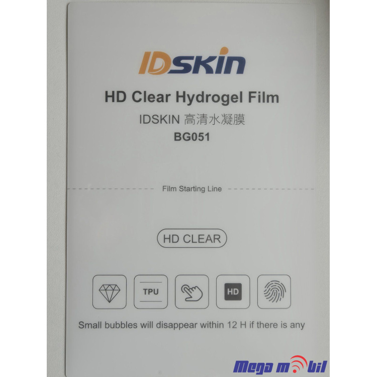 Hidrogel screen protector IDskin HD Clear 18 x 12 cm 50kom
