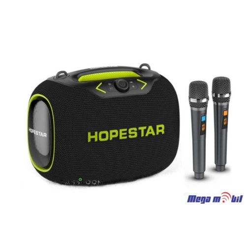 Zvucnik Bluetooth Karaoke Hopestar PARTYBOX so 2 mikrofona black