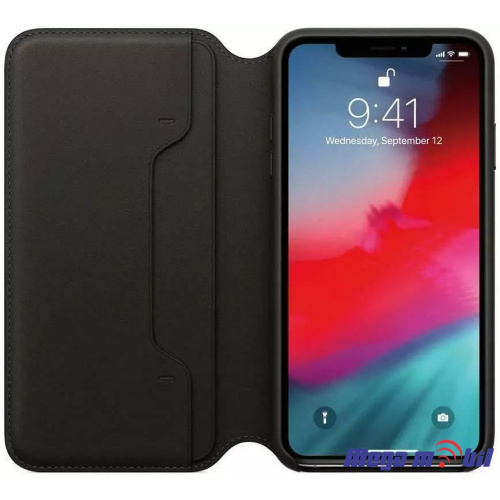 Futrola iPhone XS Max Leather Original black flip