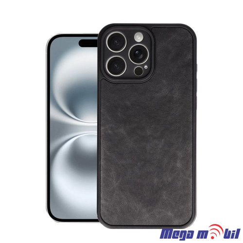 Futrola iPhone 16 Silicone Leather Black