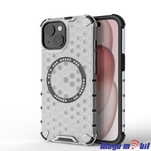 Futrola iPhone 15 Hexagon transparent