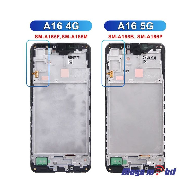 Ekran Samsung A166B/ A16 5G SO RAMKA Black ful org