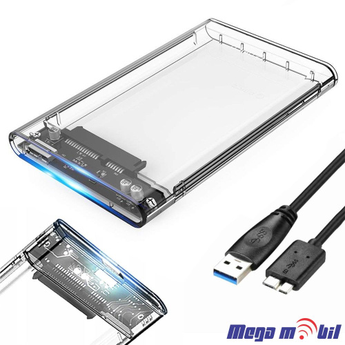 Kukiste za Hard Disk 2.5" HDD USB 3.0 plastick transparent