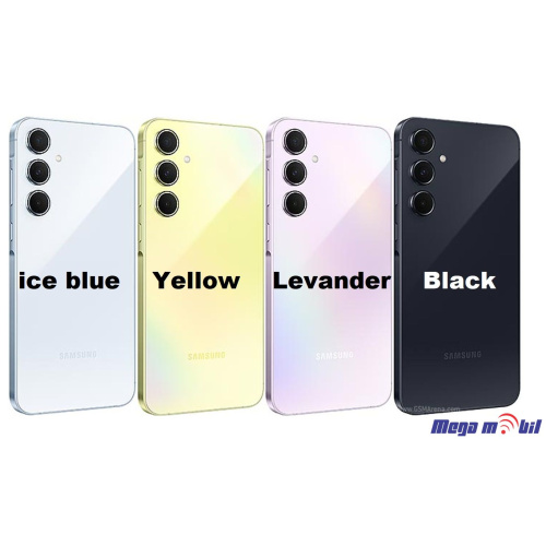 Ekran Samsung A556B/ A55 5G komplet SO RAMKA lilac full org 