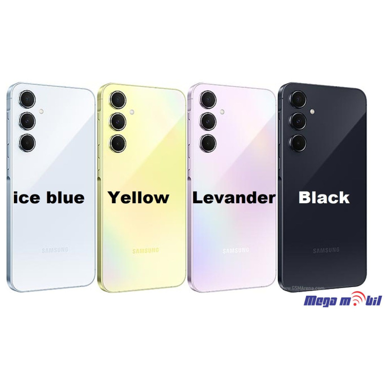 Ekran Samsung A556B/ A55 5G komplet SO RAMKA ice blue full org 