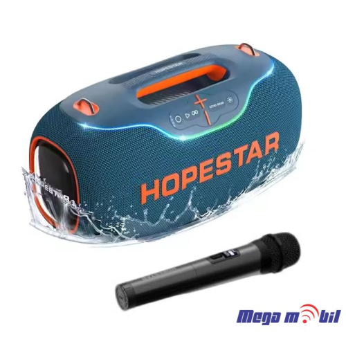 Zvucnik Bluetooth Karaoke Hopestar A80 so 1 mikrofon blue