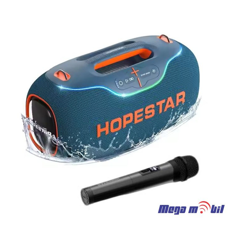 Zvucnik Bluetooth Karaoke Hopestar A80 so 1 mikrofon blue