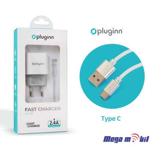 Polnac 220V Type C Pluginn PI-D48 5V 2.4A 12W 1USB white