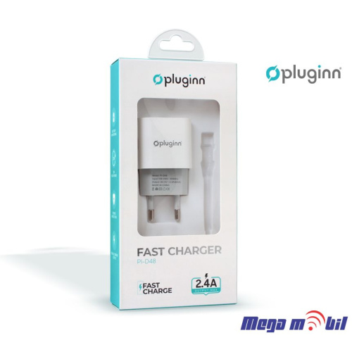 Polnac 220V Pluginn PI-D48 5V 2.4A 12W 1USB white