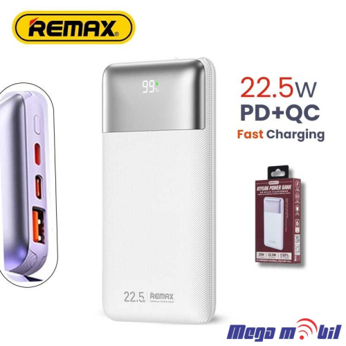 Baterija eksterna 10000mAh REMAX Kiyuan RPP-5 FAST 22.5W+PD 20W white