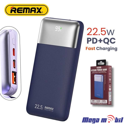 Baterija eksterna 10000mAh REMAX Kiyuan RPP-5 FAST 22.5W+PD 20W dark blue