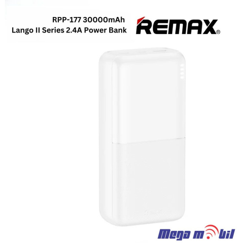 Baterija eksterna 30000mAh REMAX Lango II RPP-177 white