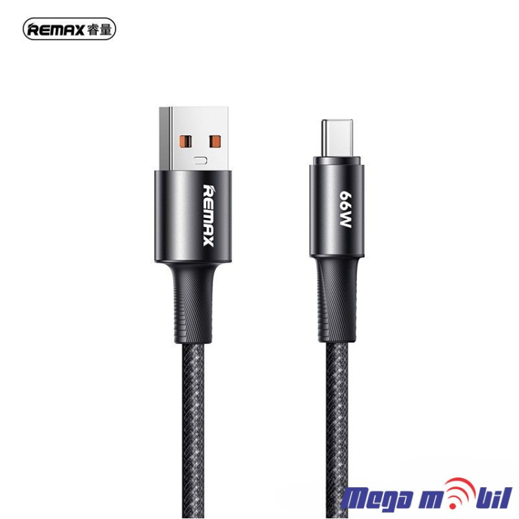 Data Kabel Type C REMAX Velocity CB23 66W 1.2m Fast black