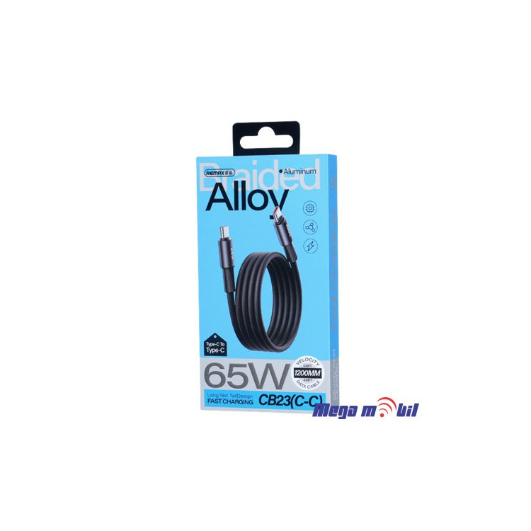 Data Kabel Type C PD REMAX Velocity CB23 65W 1.2m Fast black