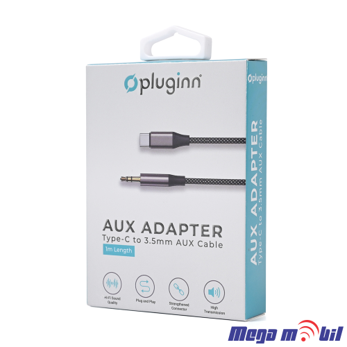 Kabel Pluginn 3.5mm na Type C 1m black