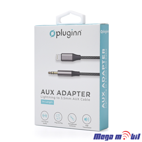 Kabel Pluginn 3.5mm na iPhone 1m black
