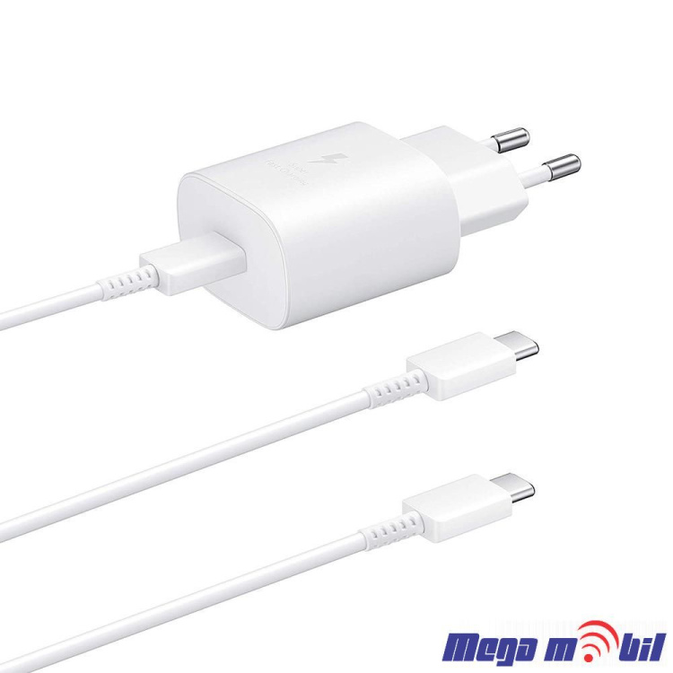 Polnac 220V Samsung 25W PD Fast white so kabel NT-TC156