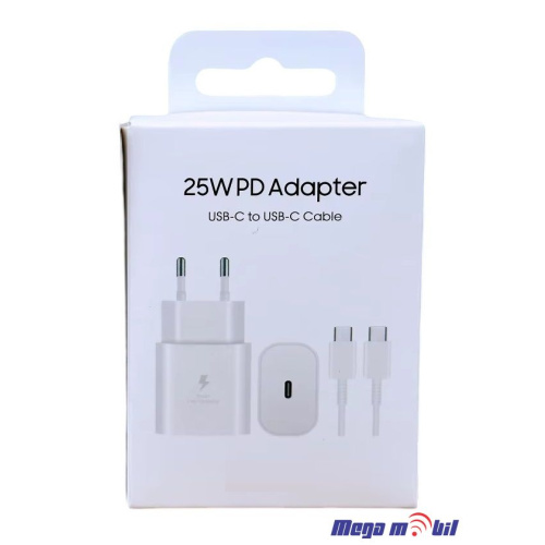 Polnac 220V Samsung 25W PD Fast white so kabel NT-TC156
