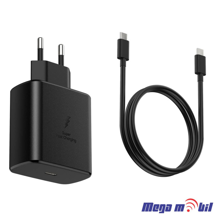 Polnac 220V Samsung 45W PD Fast black so kabel NT-TC158