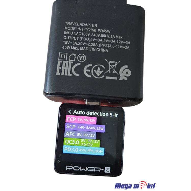 Polnac 220V Samsung 45W PD Fast black NT-TC158