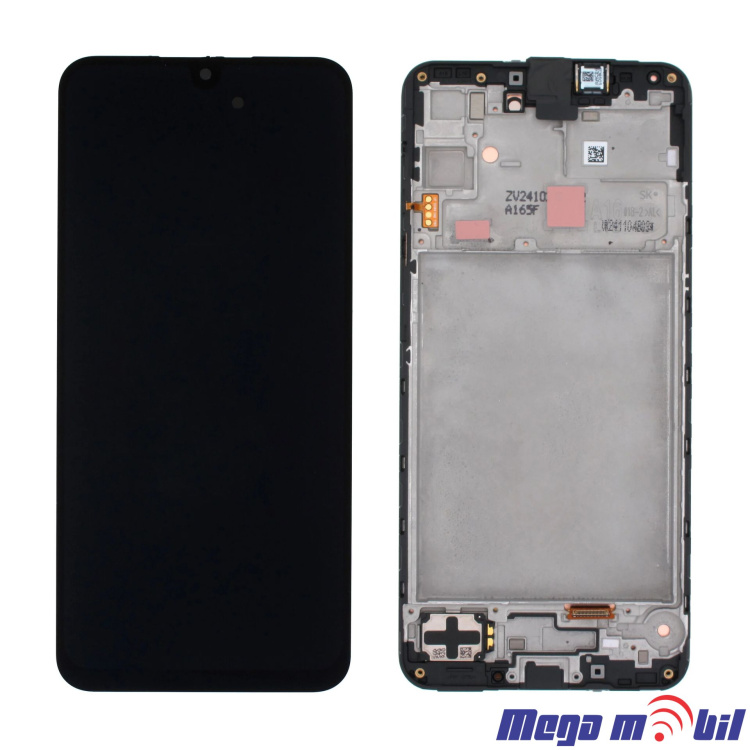 Ekran Samsung A165F/ A16 4G SO RAMKA Black ful org