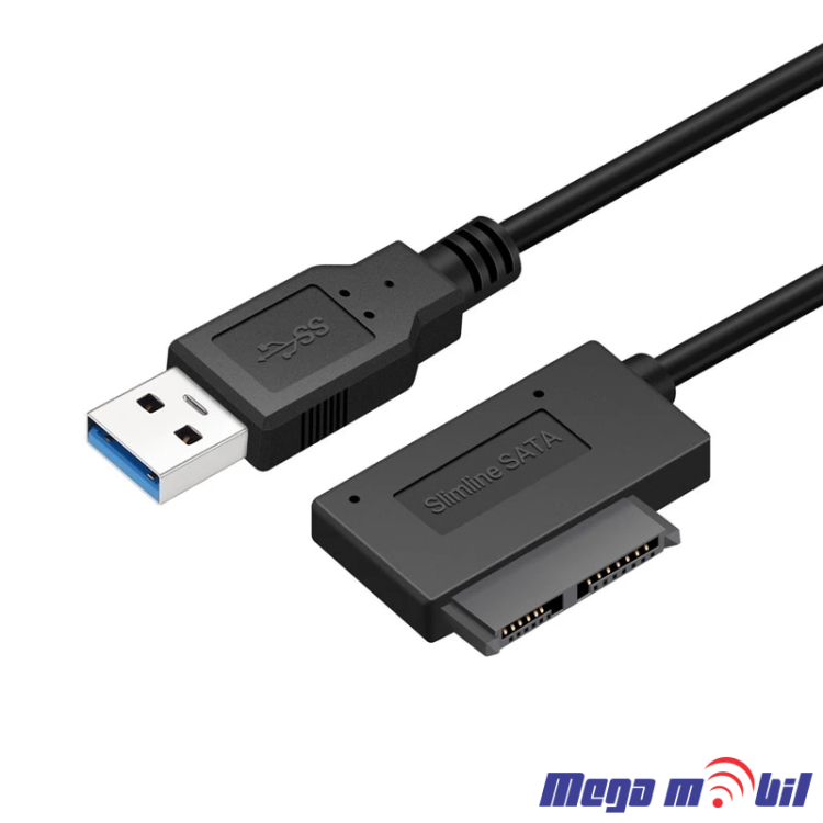 Adapter USB 3.0 na SATA 7+6 13pin za laptop opticki ured