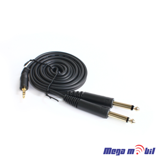 Kabel 3.5mm stereo M na 2x6.35mm mono M 1.5m